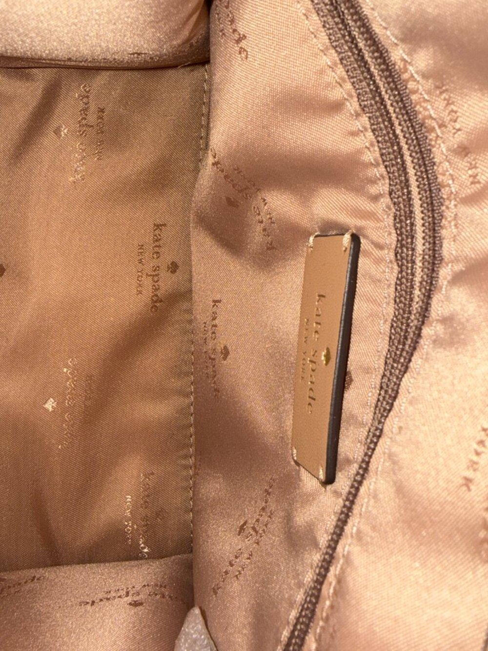 Kate Spade New York Faux Shearling Teddy Tote Crossbody | Blush Taupe | Like New - Picture 8 of 8